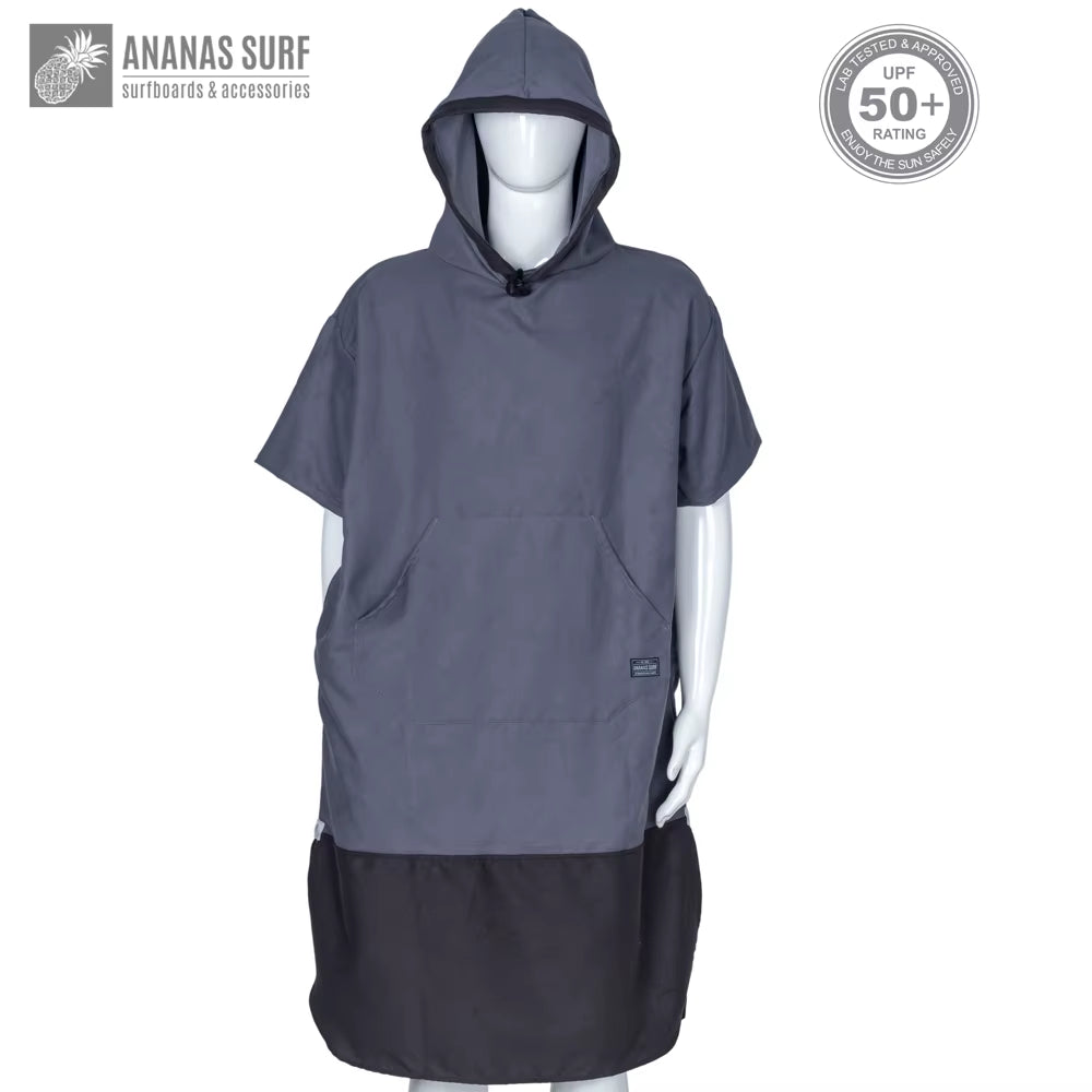 Style Beach Poncho Fast Dried Unisex Men Women Change Wetsuit Robe Towel Microfibre