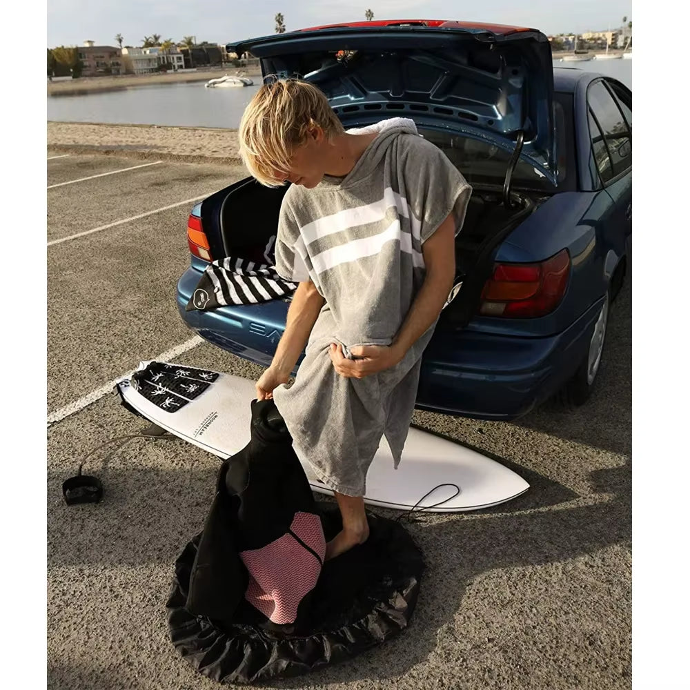 Wetsuit Storage Bag Beach Wetsuit Changing Mat for Surfers Diving Waterproof Dry Bag Swim Carry Pack Pouch Drawstring Bag