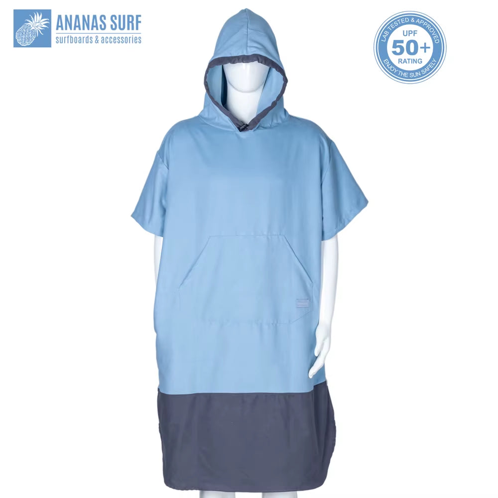 Style Beach Poncho Fast Dried Unisex Men Women Change Wetsuit Robe Towel Microfibre